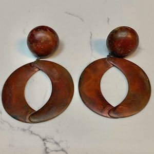 Metal Clip on Earrings Vintage
